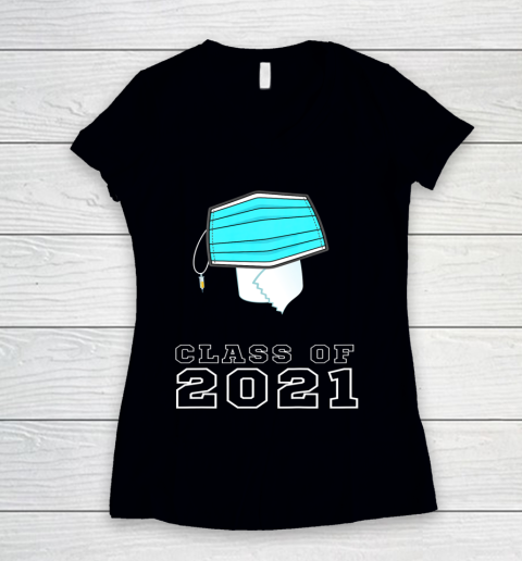 Class of 2021 Graduation Cap Women's V-Neck T-Shirt