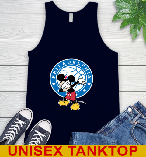 Philadelphia 76ers NBA Basketball Dabbing Mickey Disney Sports Tank Top 3