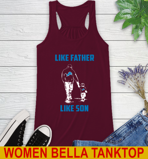 Detroit Lions NFL Football Like Father Like Son Sports Racerback Tank 2