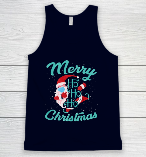 Merry Christmas Ho Ho Ho Santa Claus Wearing A Face Mask Tank Top 2