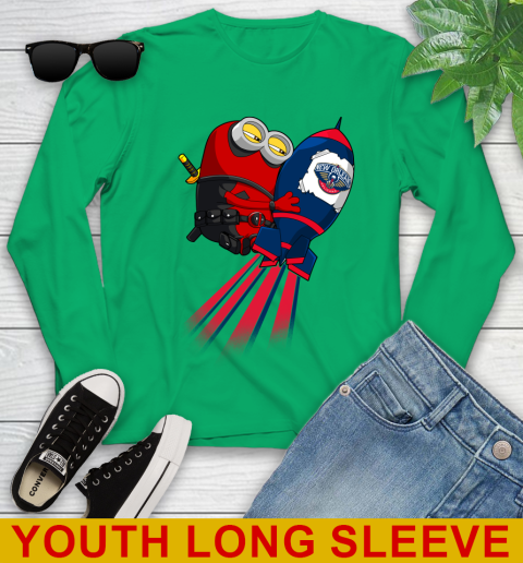 NBA Basketball New Orleans Pelicans Deadpool Minion Marvel Shirt Youth Long Sleeve 7