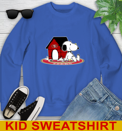 NFL Football San Francisco 49ers Snoopy The Peanuts Movie Shirt Youth Sweatshirt 7