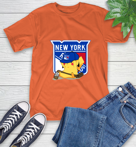 NHL Pikachu Hockey Sports New York Rangers T-Shirt 5