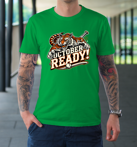 October Ready Baseball Tiger Fan T-Shirt 5