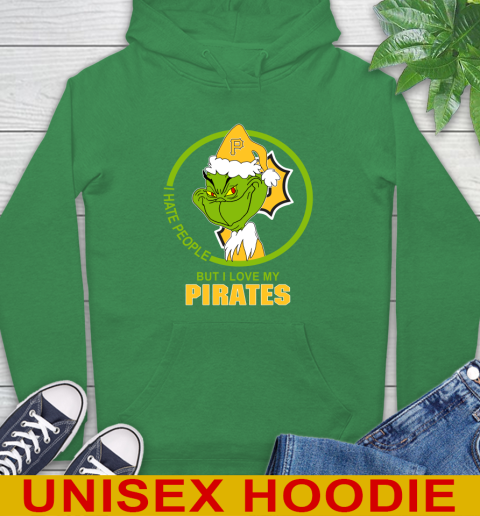 Pittsburgh Pirates MLB Christmas Grinch I Hate People But I Love My Favorite Baseball Team Hoodie 8