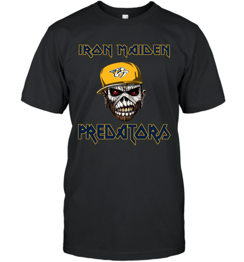 NHL Nashville Predators Iron Maiden Rock Band Music Hockey Sports w2jv2sxk815 classic t shirt 2 95 151514 front black