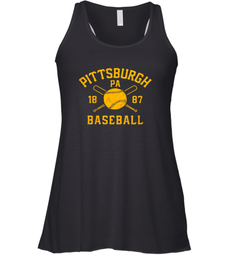 Vintage Pittsburgh Baseball Pennsylvania Pirate Retro Gift Racerback Tank
