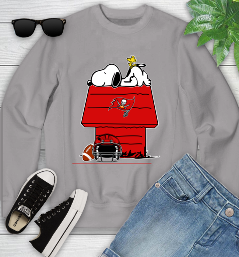 Tampa Bay Buccaneers NFL Football Snoopy Woodstock The Peanuts Movie Youth Sweatshirt 4