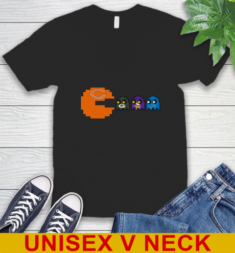 Chicago Bears NFL Football Pac Man Champion V-Neck T-Shirt 2