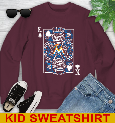 Miami Marlins MLB Baseball The King Of Spades Death Cards Shirt Youth Sweatshirt 5 Miami Marlins MLB Baseball The King Of Spades Death Cards Shirt Youth Sweatshirt - Image 5