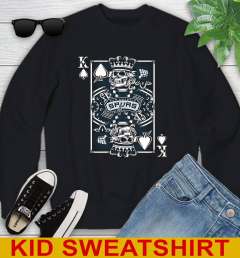 San Antonio Spurs NBA Basketball The King Of Spades Death Cards Shirt Youth Sweatshirt