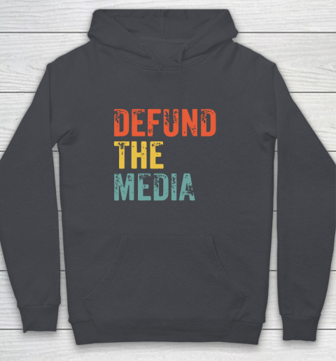 Defund The Media Retro Vintage Youth Hoodie 7