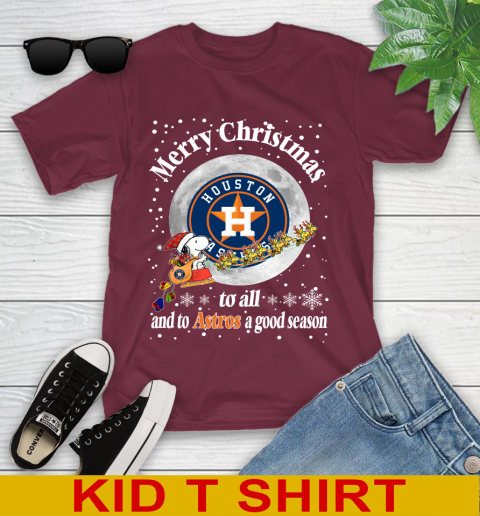 Houston Astros Merry Christmas To All And To Astros A Good Season MLB Baseball Sports Youth T-Shirt 5