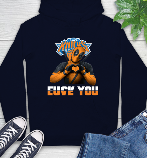NBA New York Knicks Deadpool Love You Fuck You Basketball Sports Hoodie 3