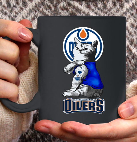 NHL My Cat Loves Edmonton Oilers Hockey Ceramic Mug 11oz