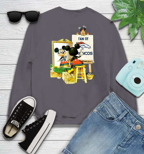 NFL Football Denver Broncos Mickey Drawing Shirt 109