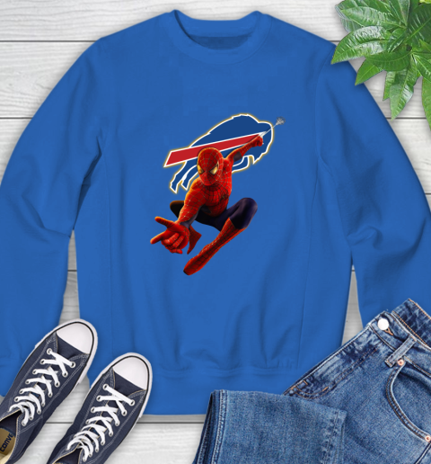 NFL Spider Man Avengers Endgame Football Buffalo Bills Sweatshirt 8
