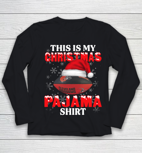 Cleveland Browns This Is My Christmas Pajama Shirt NFL Youth Long Sleeve