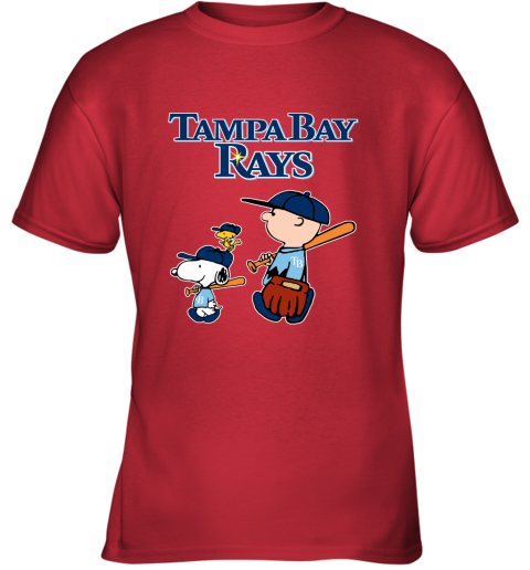 Tampa Bay Rays Let's Play Baseball Together Snoopy MLB Youth T-Shirt 