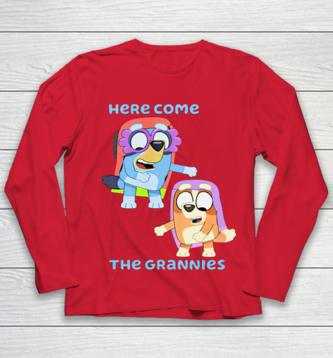 Blueys Shirt Here Come The Grannies Youth Long Sleeve 8