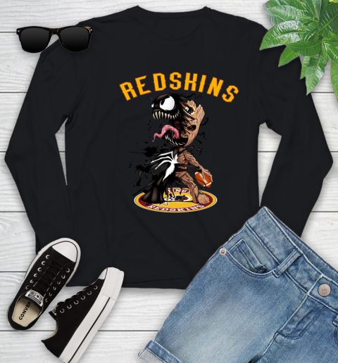 NFL Washington Redskins Football Venom Groot Guardians Of The Galaxy Youth Long Sleeve 2