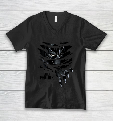 Marvel Black Panther Scratch Through Graphic V-Neck T-Shirt