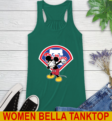 Philadelphia Phillies MLB Baseball Dabbing Mickey Disney Sports Racerback Tank 7