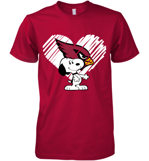 rq8h happy christmas with arizona cardinals snoopy premium guys tee 5 front red