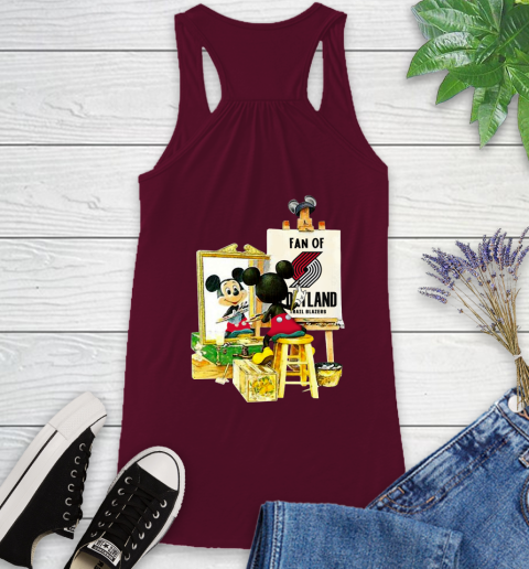 NBA Basketball Portland Trail Blazers Mickey Drawing Shirt 38