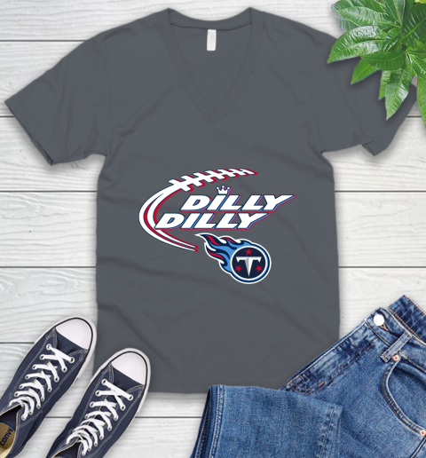 NFL Tennessee Titans Dilly Dilly Football Sports V-Neck T-Shirt 5