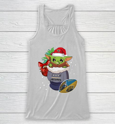 Jacksonville Jaguars Christmas Baby Yoda Star Wars Funny Happy NFL Racerback Tank 2