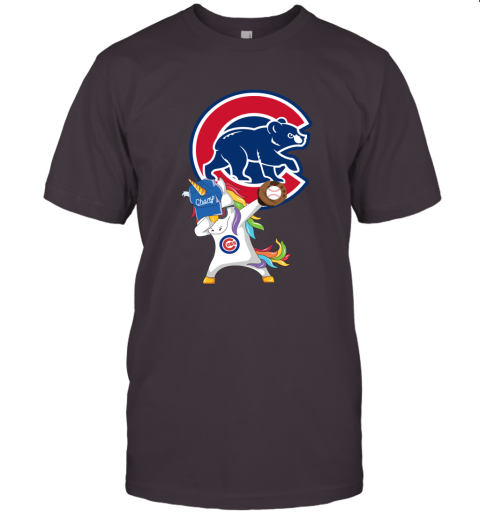 Hip Hop Dabbing Unicorn Flippin Love Chicago Cubs Unisex Jersey Tee