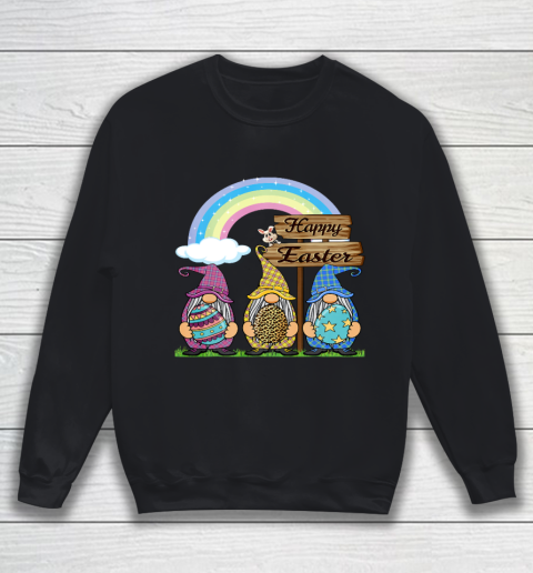 Gnome Easter Shirt Women Leopard Print Easter Egg Teen Girls Sweatshirt