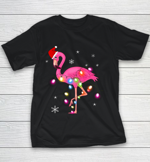 Pink Flamingo Christmas Youth T-Shirt