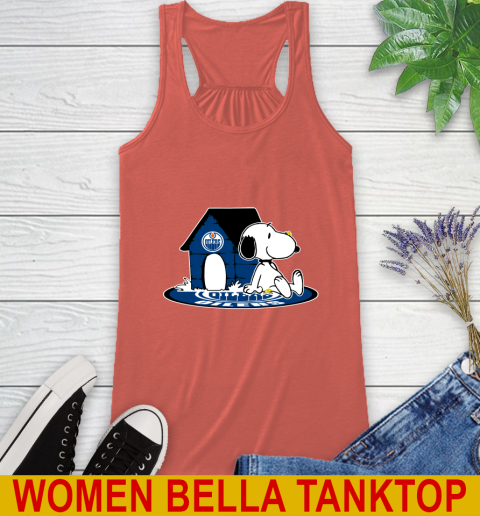 NHL Hockey Edmonton Oilers Snoopy The Peanuts Movie Shirt Racerback Tank 4
