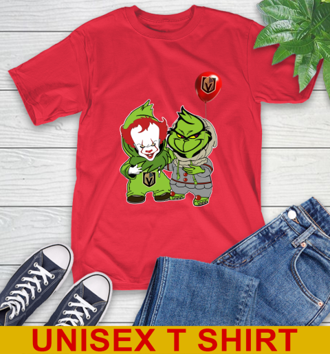 Vegas Golden Knights Baby Pennywise Grinch Christmas NHL Hockey T-Shirt 10