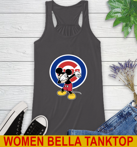 Chicago Cubs MLB Baseball Dabbing Mickey Disney Sports Racerback Tank 12