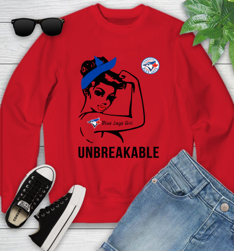 MLB Toronto Blue Jays Girl Unbreakable Baseball Sports Youth Sweatshirt 5