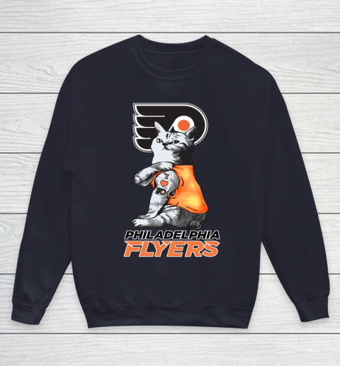 NHL My Cat Loves Philadelphia Flyers Hockey Youth Sweatshirt 2