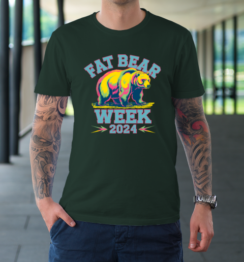 Fat Bear Week 2024 Grazer Animal Lover Alaska Katmai Nature T-Shirt 3