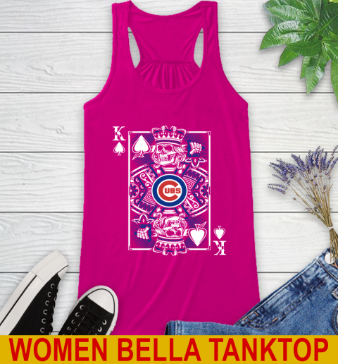Chicago Cubs MLB Baseball The King Of Spades Death Cards Shirt Racerback Tank 6