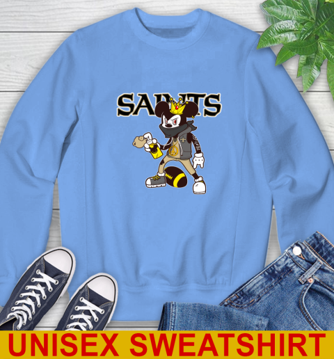 New Orleans Saints NFL Football Mickey Peace Sign Sports Sweatshirt 11