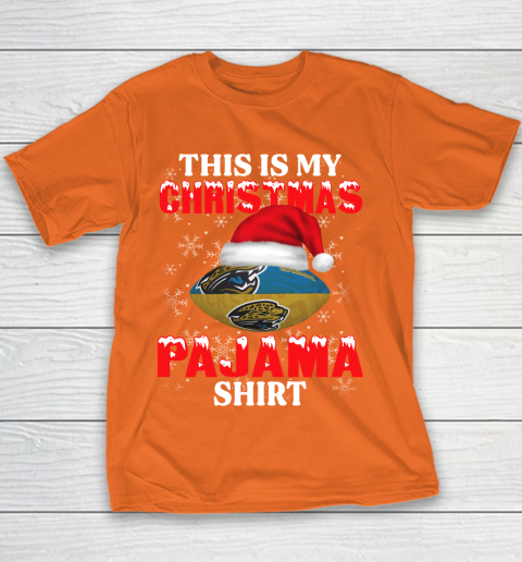 Jacksonville Jaguars This Is My Christmas Pajama Shirt NFL Youth T-Shirt 4