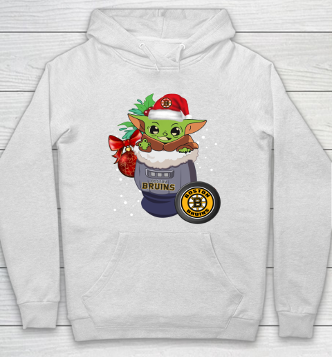 Boston Bruins Christmas Baby Yoda Star Wars Funny Happy NHL Hoodie