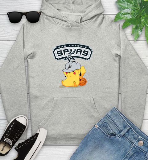 NBA Pikachu Basketball Sports San Antonio Spurs Youth Hoodie