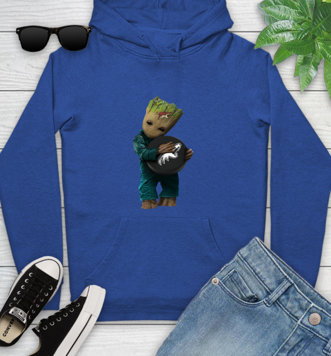 NHL Groot Guardians Of The Galaxy Hockey Sports Arizona Coyotes Youth Hoodie 9
