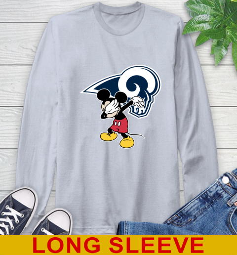 Los Angeles Rams NFL Football Dabbing Mickey Disney Sports Long Sleeve T-Shirt 6