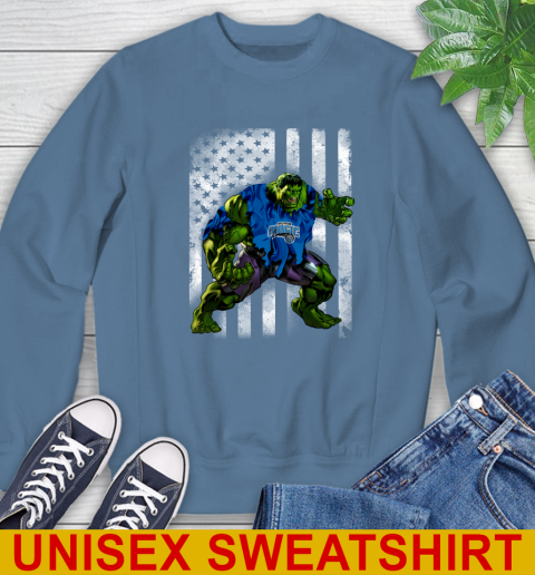 Orlando Magic Hulk Marvel Avengers NBA Basketball American Flag Sweatshirt 10