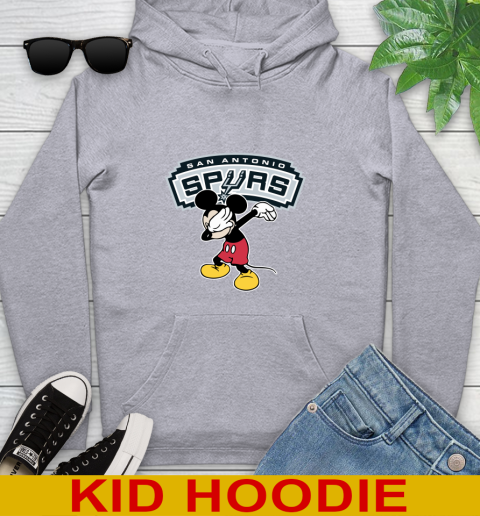 San Antonio Spurs NBA Basketball Dabbing Mickey Disney Sports Youth Hoodie 6