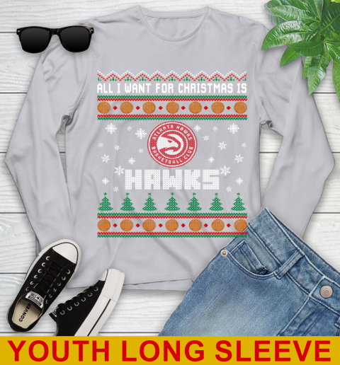 NBA All I Want For Christmas Is Atlanta Hawks Basketball Sports 121